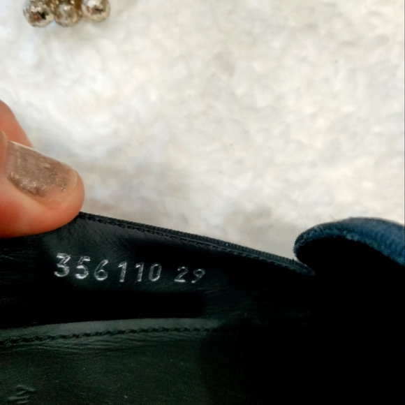 Gucci kids loafers black velvet slip on dress shoes size 29 us 12 unisex - Picture 10 of 11